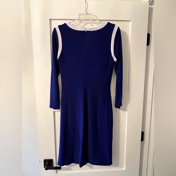 Ralph Lauren Long Sleeve Dress With White Stripe Detail Size: 6 - Picture 2 of 9